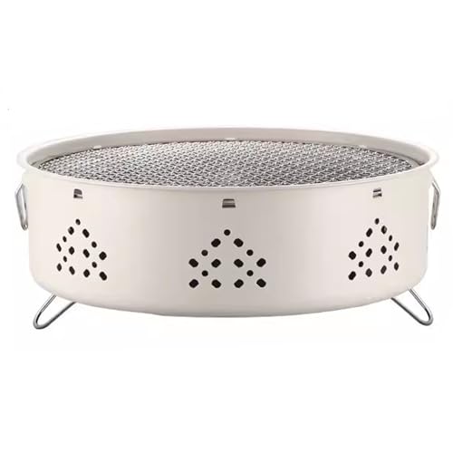 Mini parrilla portátil de carbón vegetal – Parrilla compacta para interiores y exteriores con patas plegables y bolsa de transporte
