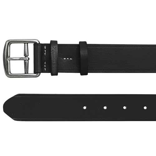 Eddie Bauer Women's Casual Leather Belts with Durable Metal Buckle, Double Keeper - Black, Large2