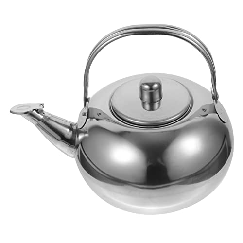 Ciieeo Teiera in Acciaio Inossidabile Parete Spessa Caraffa Termica Isolata Teiera Sottovuoto Per Cucina Ufficio Viaggio Argento