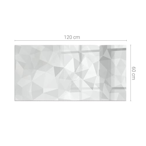 Placa de vidrio templado para chimenea de 120x60 cm rectangular con diseño abstracto 5