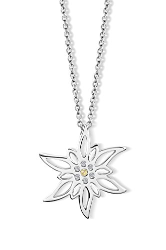 Preisvergleich Produktbild Simone Edelweiss Halskette mit Swarovski® Kristallen