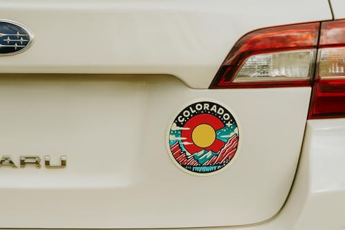 Image of AK - Red Rocks Colorado Vinyl Sticker | Scenic Mountain Decal for Car, Truck, Laptop, Motorcycle, or Window | Waterproof Outdoor Travel Sticker for Any Smooth Surface - 5 inch Inch