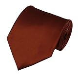 Romario Manzini Solid Cinnamon Color Standard Men's Necktie
