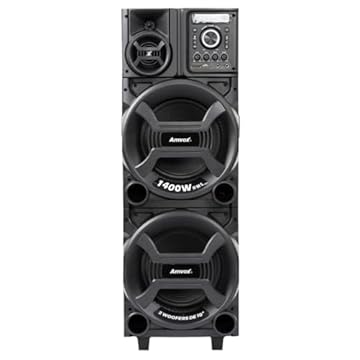Amvox Caixa de Som Amplificada ACA 1402 Titan Black - 1400W RMS, Bluetooth, Equalizador, USB