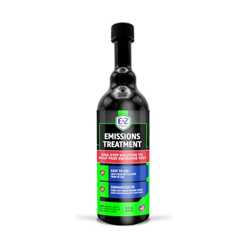 EZ PASS Emissions Treatment | Catalytic Converter & O2 Sensor Cleaner | Emissions System Support | Smog Test Prep | 16 Fl oz