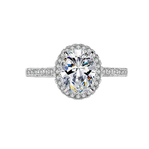 Bague fiançailles moissanite 2 carats argent anti-ternissement