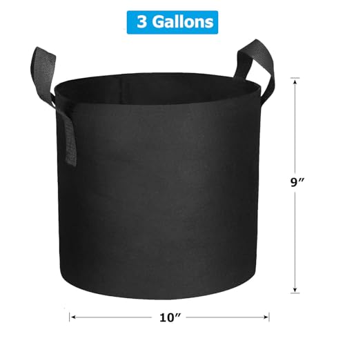 Adorma ORTCI 12 Packs 3 Gallon Grow Bags, Heavy Duty 300G Thickened Nonwoven Fabric Plant Pots thumb #1