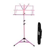 Audio 2000s 60' Height Portable Sheet Music Stand Pink/Magenta AST4448