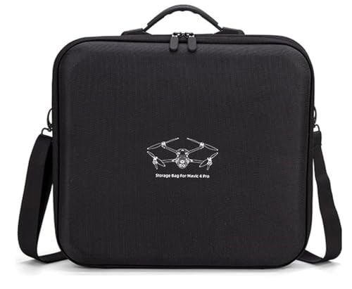 Image of M.G.R.J Carrying Case for DJI Mavic 4 Pro Drone, Travel Shoulder Bag for DJI Mavic 4 Pro Drone Fly More Combo (DJI RC 2 / RC Pro 2) (Hard|PU Leather|Black) (Drone and Accessories are NOT Included)