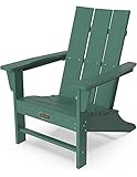 SERWALL Adirondack Chair Oversized Outdoor Fire Pits Chair Weather Resistant-Green