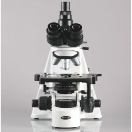 Image of AmScope T690C-PL-10M Digital Trinocular Compound Microscope, 40X-2500X Magnification, WH10x and WH25x Super-Widefield Eyepieces, Infinity Plan Achromatic Objectives, Brightfield, Kohler Condenser, Double-Layer Mechanical Stage, Includes 10MP Camera with Reduction Lens and Software