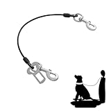 BaraRose リード 犬 噛み防止ワイヤーリード 犬用 耐咬ロック付き 錆びないステンレス製 犬用 シートベルト ステンレス 犬 リー ド 小型犬から大型犬まで対応 しつけ訓練用 単装着 飛び出し防止 カラビナで首輪/ハーネスに簡単装着 屋外係留用 強度 のケーブルタイプ (40cm)