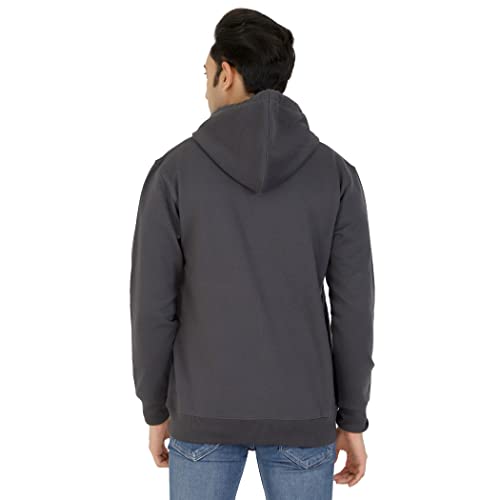 Image of D-GREEN Sweatshirt for Men Stylish Hoodie with Zipper and Full Sleeves Winter Wear