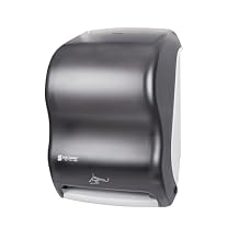 San Jamar Tear-N-Dry Classic Paper Towel Dispenser with Touchless Dispensing for Bathroom, Kitchens, Restaurants, And Cafeterias, Plastic, 10 Inches, Black Pearl