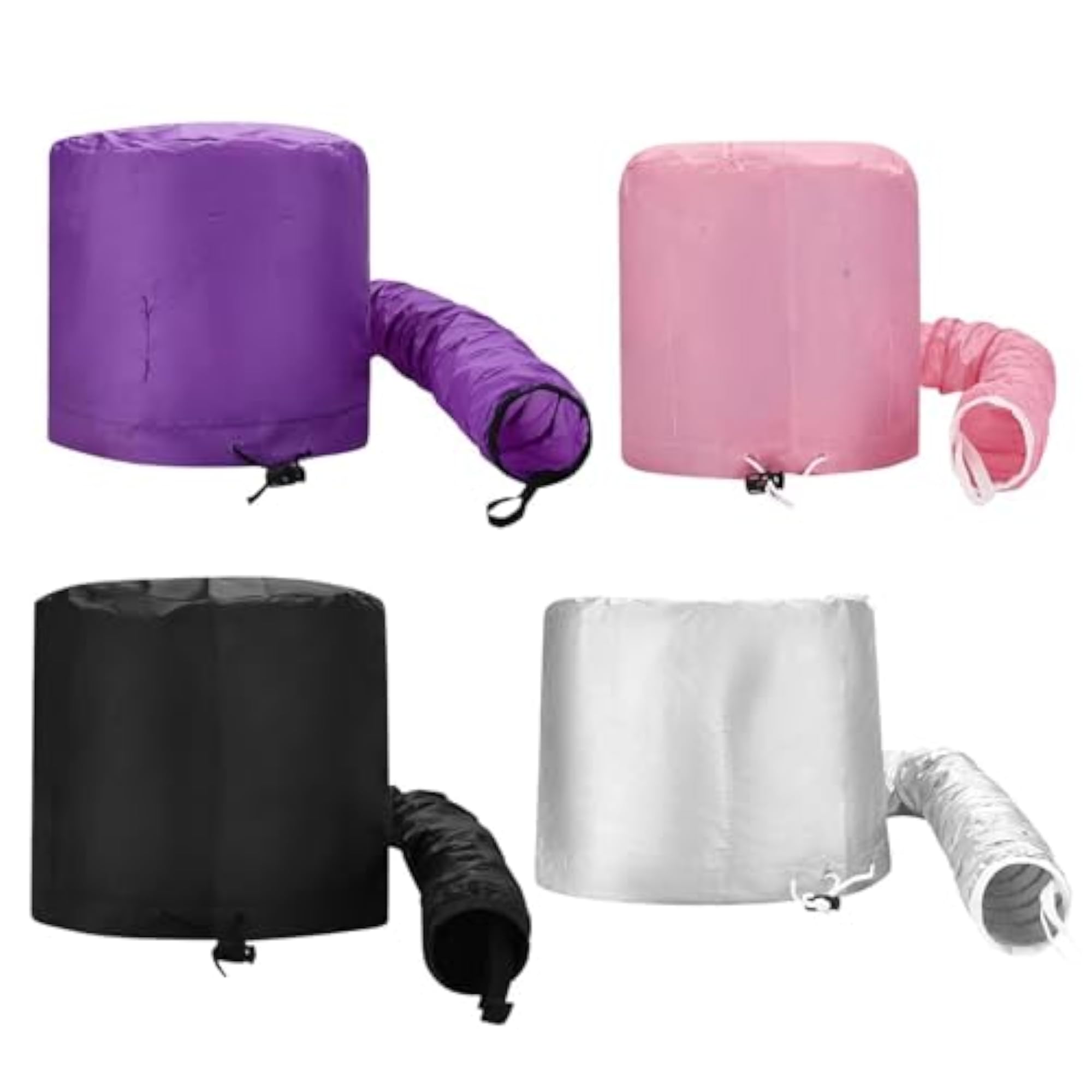 Hair Drying Bonnet with Drawstring Strap Attachment