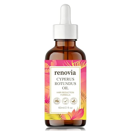 Renovia Cyperus Rotundus Oil for Hair Removal Renovia Cyperus Rotundus Skin Serum Pore Minimizer Gentle Formula Moisturizing & Soothing Natural Herbal Hair Removal Oil for All Skin Types