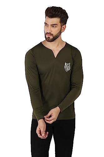 Image of INKKR Regular Fit Style V-Neck Full Sleeve T-Shirts for Men