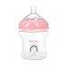 Nuby 3-Pack Infant Feeding Bottles with Slow Flow Breast Size Silicone Nipple: 0+ Months, 6oz, 3 Pack Set: Delicate Star, Rainbow, Butterfly Prints
