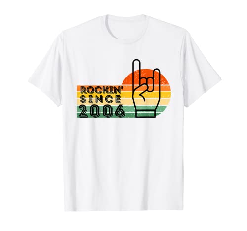 Vintage Rockin' desde 2006 Cassette 15 cumpleaños regalo Camiseta