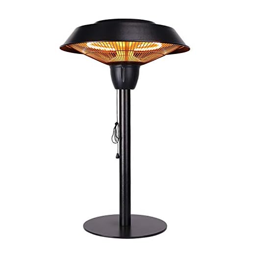 Star Patio Outdoor Freestanding Electric Patio Heater, Tabletop heater, Infrared Heater, Hammered Bronze Finished, Portable Heater suitable as a Balcony Heater, 1566-CT