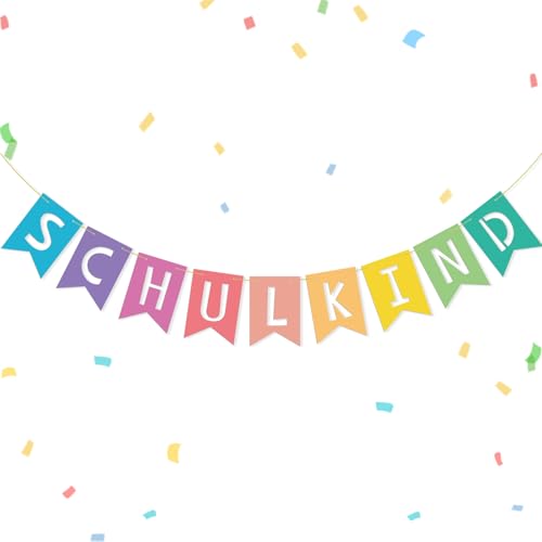 Girlande Einschulung Deko Girlande Schulkind Deko Einschulung Wimpelkette Bunt Schulkind Banner Schulanfang Banner Hängende Dekoration Aushöhlen Schulstart Mädchen Jungen