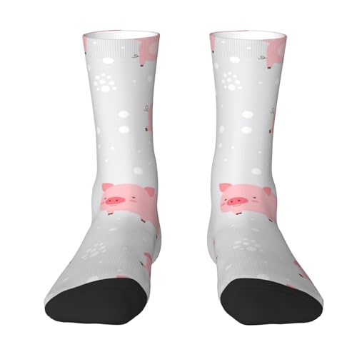 Poadnly Cerditos lindos y alegres,Calcetines de compresión deportivos unisex Medias para adultos.