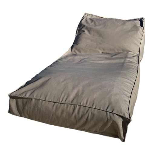 Générique Pouf de Jardin géant transat de terrasse ou Piscine | Bain de Soleil (Taupe)