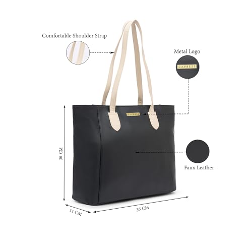 Image of Caprese Devon Large Tote Bag for Women with Comfortable Straps & Multi-Compartment | Stylish Shoulder & Handheld Bag | Fits Up to 16 Inch Laptop | Perfect for Work, Travel & Daily Use
