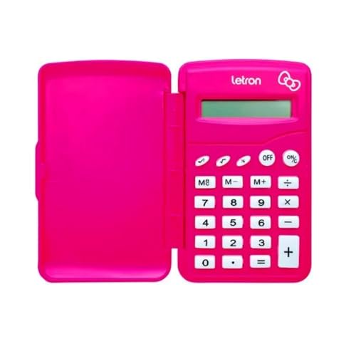Calculadora Flip Letron Hello Kitty 8 Dígitos Rosa