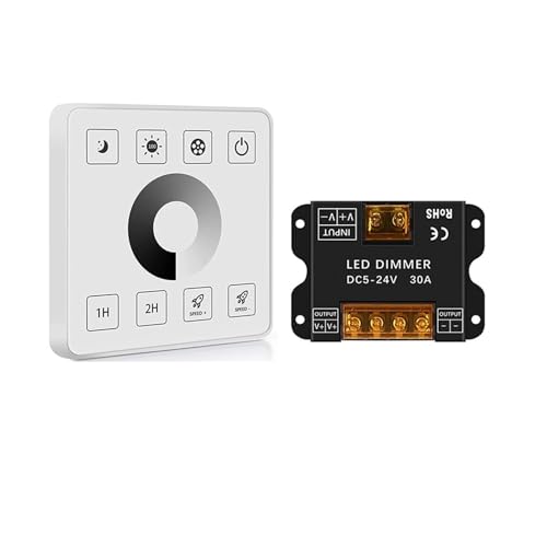 Panneau tactile mural haut de gamme pour contrôle de bande LED 30A