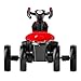 12V Electric Kids Go Kart with Adjustable Seat, Foldable Ride On Toy Car with LED Lights and Bluetooth, 4 EVA Wheels, Forward and Reverse, for Boys and Girls Ages 3–6 (Red)