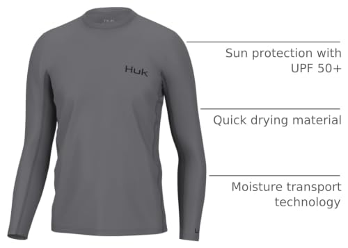 Image of HUK Men's Icon X Long Sleeve Shirt, Performance Fishing Shirt