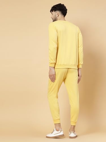 Image of Rigo Round Neck Full Sleeve Terry Track Suit For Men | Regular Fit Plus Sizes Tracksuit for Men's | Co-ord Set For Men