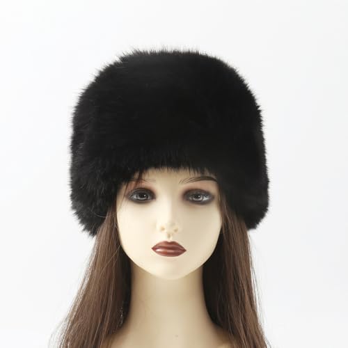 Gorro de piel sintética estilo ruso para mujer miniatura 4