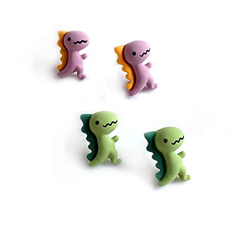 Caiyao Cute Dinosaur Stud Earrings Resin Funny Animal Dangle Earrings Necklace Set for Women-Style 1