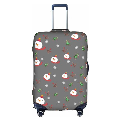 Travel Luggage Cover Christmas Snowman Christmas Tree Snowflake Fashion Washable Baggage Suitcase Protector Fit For Luggage X-Large