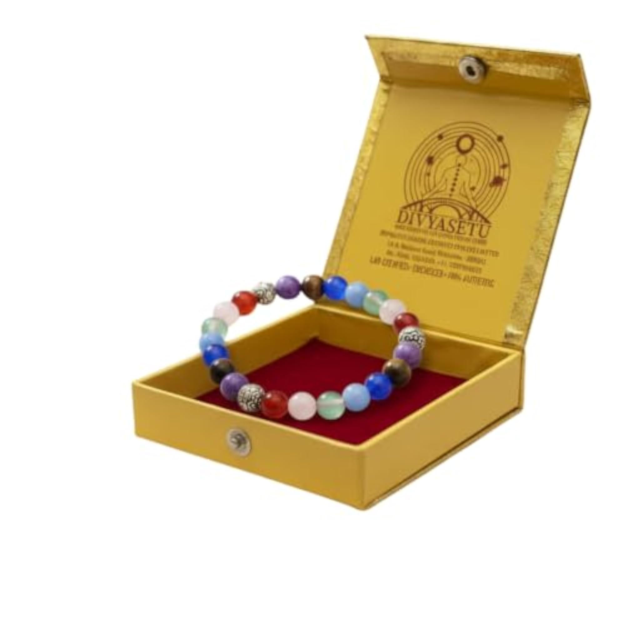 7 Chakra Unisex Healing Gemstone Bracelet for Positive Energy
