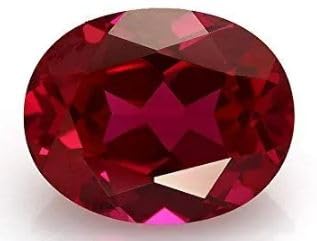 Blustone Old Burma Ruby Gemstone Original Certified Natural Manikya Ratan 4.39 Ratti Oval Shaped Faceted Cut Intense Deep Red Colour Genuine Manik Stone 4 Carat For Making Rings for Men & Women
