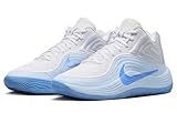 Nike Men's Precision 8 Mid Basketball Shoes, White/Royal Pulse-Hydrogen Blue, 9.5