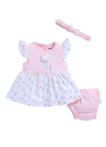 Image of Smart Baby Cotton Frock Set for Baby Girls - Soft Interlock Cotton