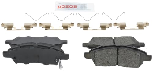 Image of BOSCH BE1592H Blue Ceramic Disc Brake Pad Set with Hardware - Front | Compatible with Select Nissan Versa, Versa Note