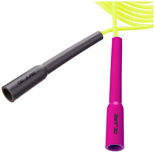 Image of DE JURE FITNESS Adjustable Slim Shape Weight Loss Ball Pencil Speed Skipping Rope (275cm) (Pink Grey (Yellow))