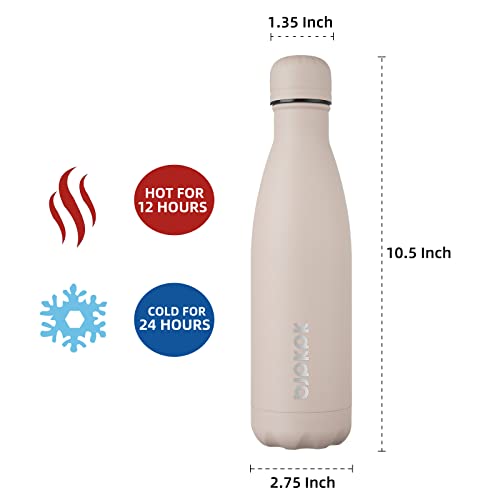 Image of BJPKPK 17 oz Insulated Water Bottle, Stainless Steel Flask, Leak Proof