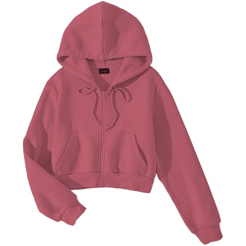 Image of FUNKY MONKEY Soft Fleece Crop Zipper Hoodie for Girls and Womens Sweatshirt