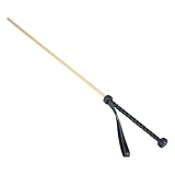 cladele 18.89 Inch Horse Whip Wooden Rattan, Premium Riding Crop Horse Whip for Equestrian Sports, with Non-Slip Hand Woven Handles, Wristband Design