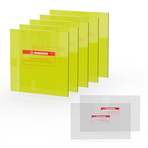 MIGVAN Lot de 7 Écrans de Protection pour Casque de Soudage H-11, Verres de Rechange (5 Extérieurs + 2 Intérieurs), Remplacement pour Cagoule de Soudure...