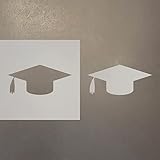 Graduation Cap 2 Reusable Mylar Stencil - Art Craft Supplies New Sizes (4')