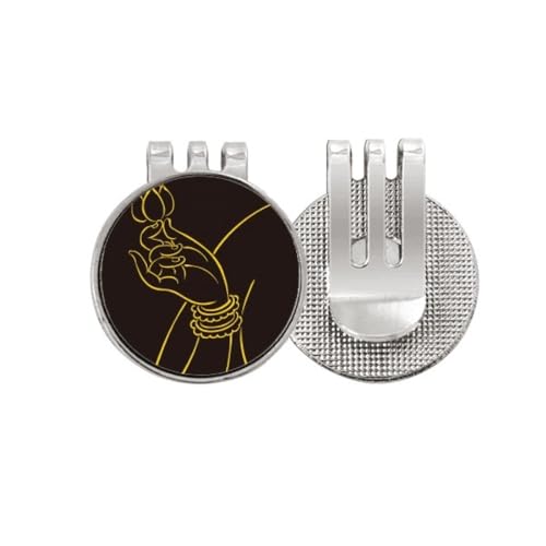 Marqueur de balle de golf avec pince magnétique accessoire de green bicolore