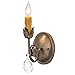 Meyda Tiffany 174338 Transitional One Light Wall Sconce from Antonia Collection in Antique Brass,Crystal Finish, 10.00 inches