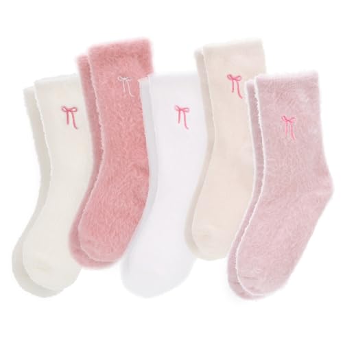 Zourglow 5 Paires Chaussettes Hiver pour Femme, EU 36-42